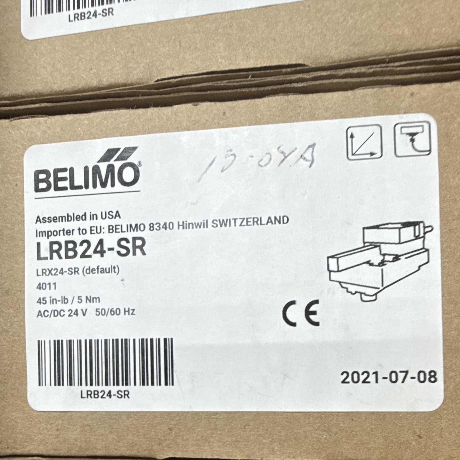 Belimo LF24-SR Actuator 24VAC/0-10VDC Control Unit Belimo LF24-SR Actuator 24VAC/0-10VDC Control Unit