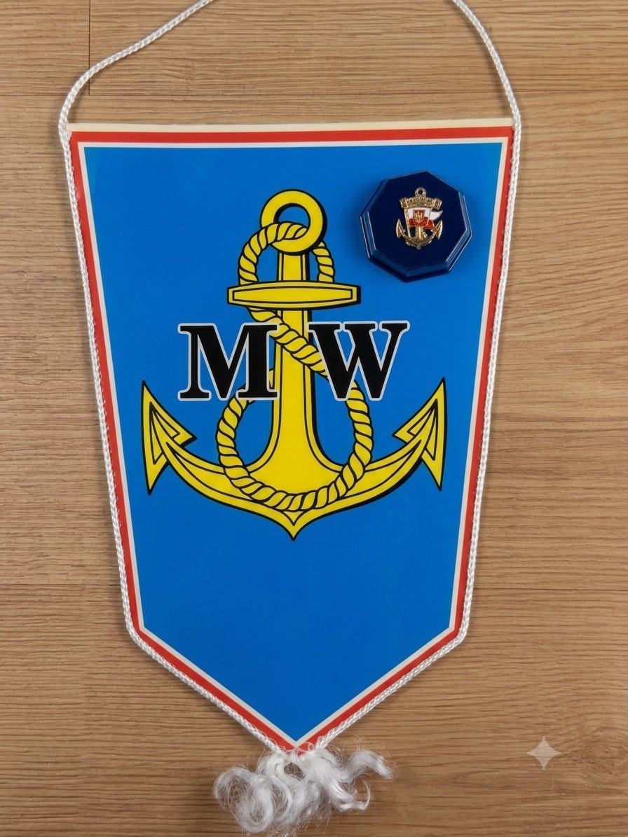 Polish Navy Military Pennant Flag Banner & Pin Official Military Army Poland