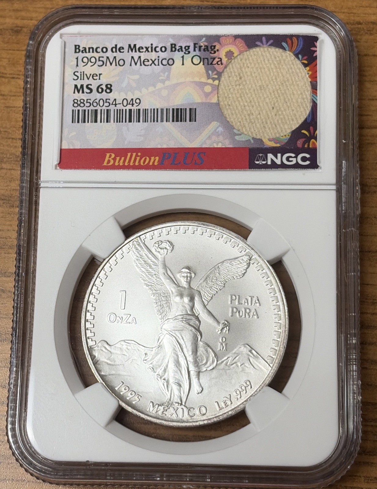 1995 Mexico Libertad 1 Oz .999 Silver Coin Banco de Mexico Bag Frag NGC MS68 1995 Mexico Libertad 1 Oz .999 Silver Coin Banco de Mexico Bag Frag NGC MS68