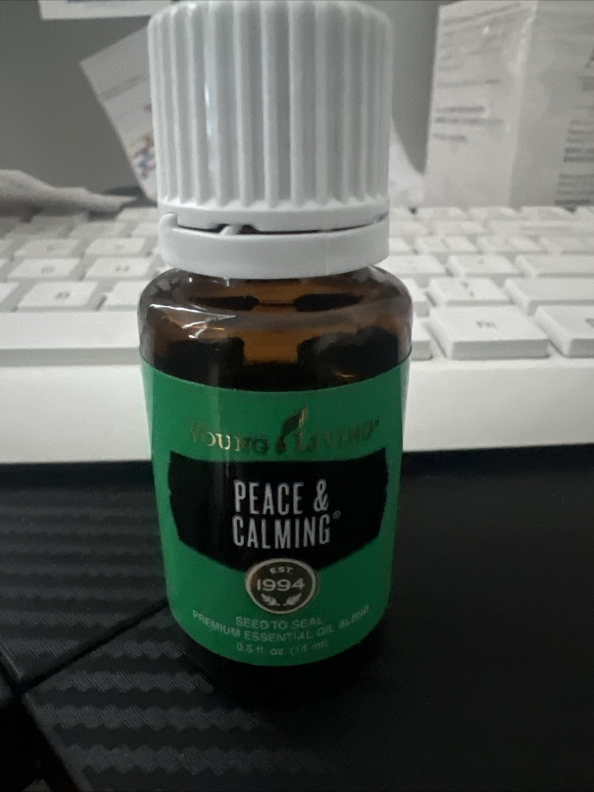 Young Living 100% Pure Peace and Calming Essential Oil 15ml w/Lava Bead Bracelet