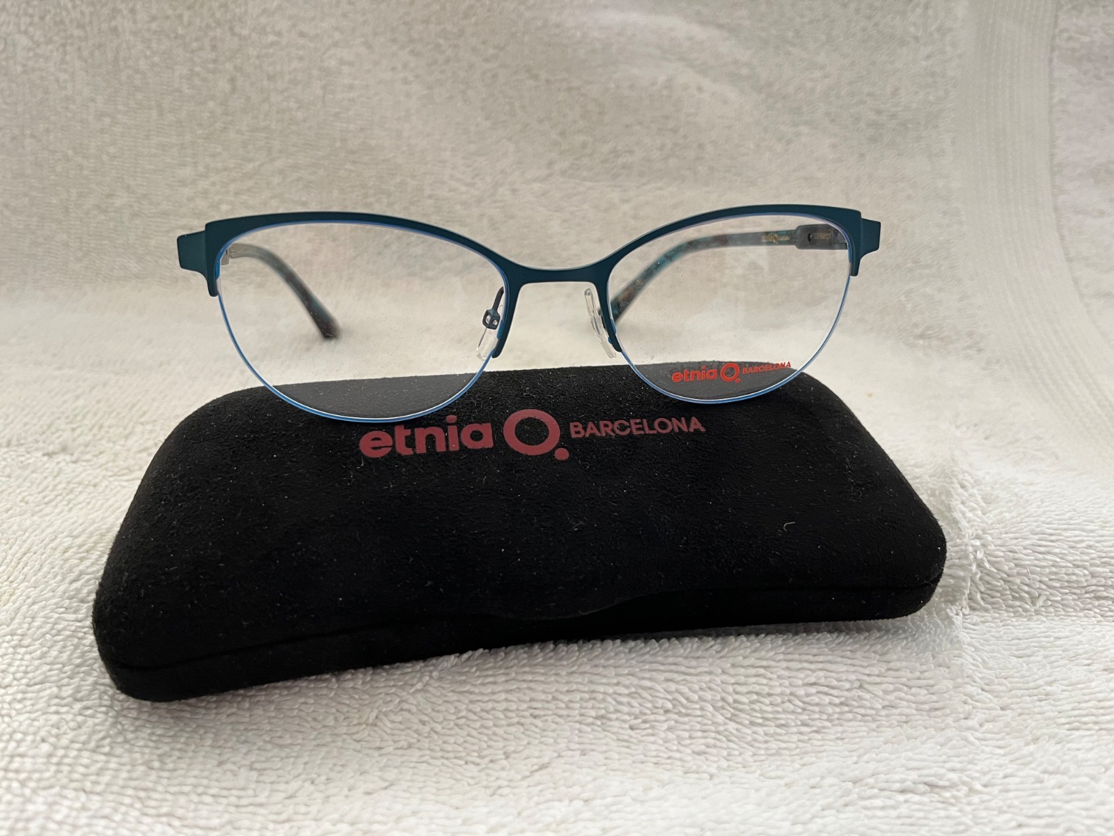 NEW Women's Etnia TQ Barcelona Turquoise Eyeglass Frames