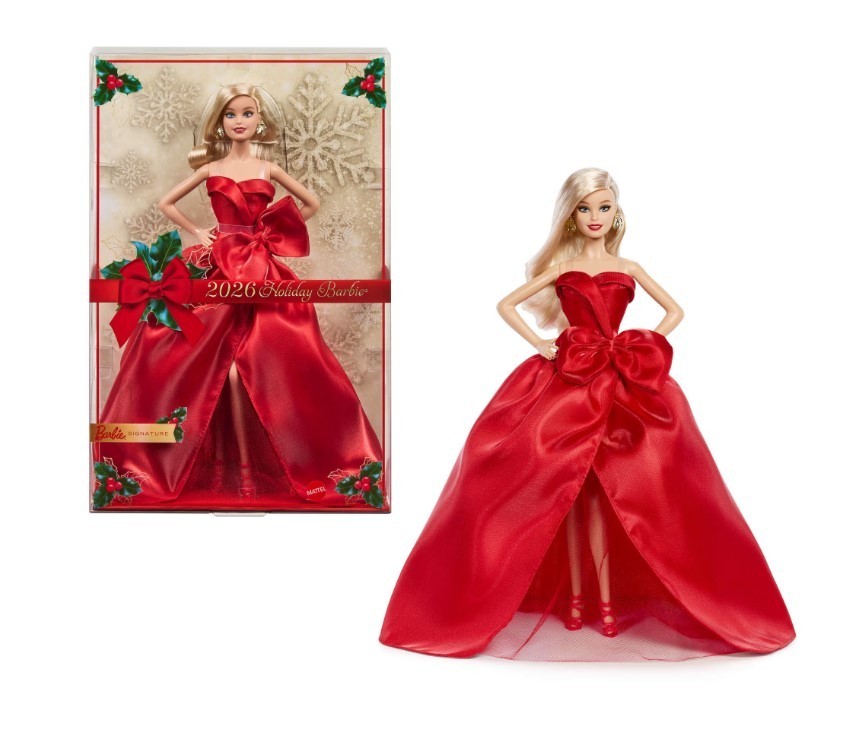 Barbie Signature 2026 Holiday Barbie Fashion Doll, Seasonal Collector, Blonde Barbie Signature 2026 Holiday Barbie Fashion Doll, Seasonal Collector, Blonde