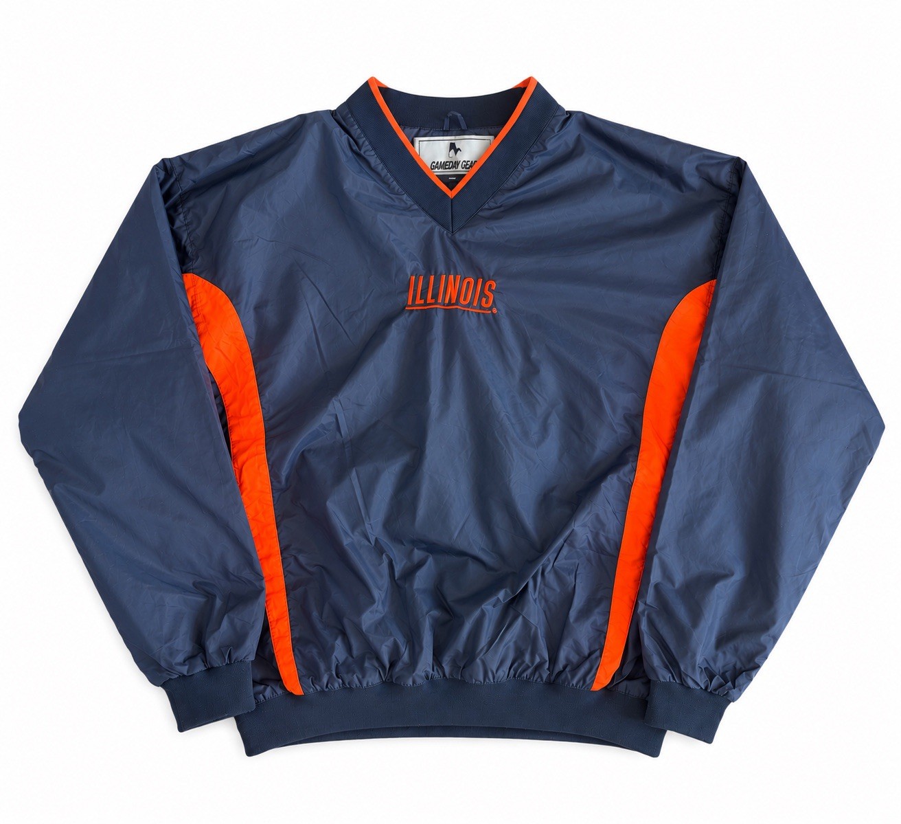Vintage Illinois Fighting Illini Pullover Jacket Mens M Gameday Gear Windbreaker