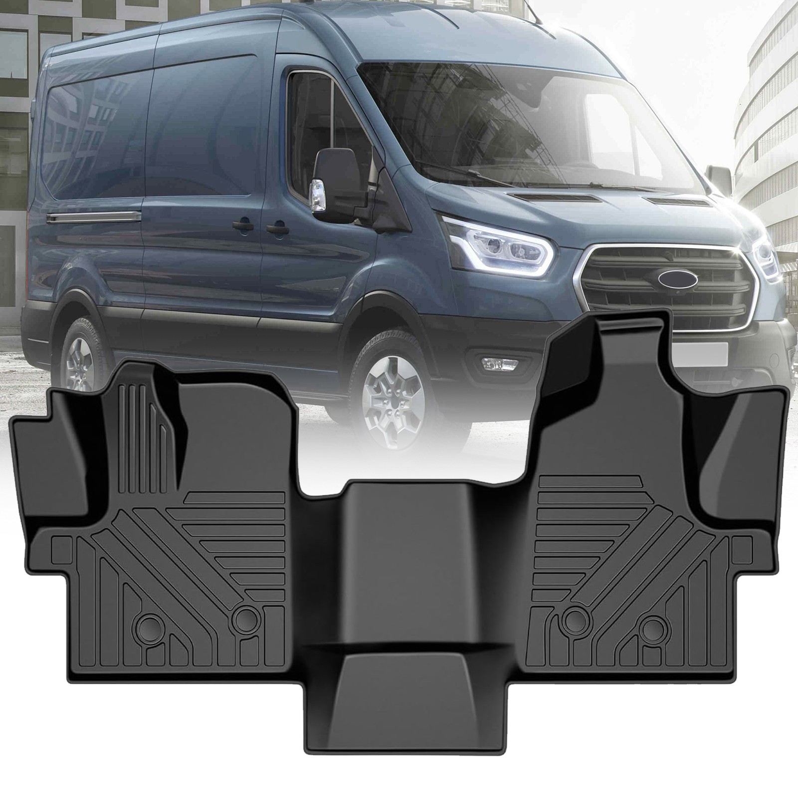 Floor Mat 1st Row Liner for 2022-2025 Ford Transit 150/250/350 TPE All Weather