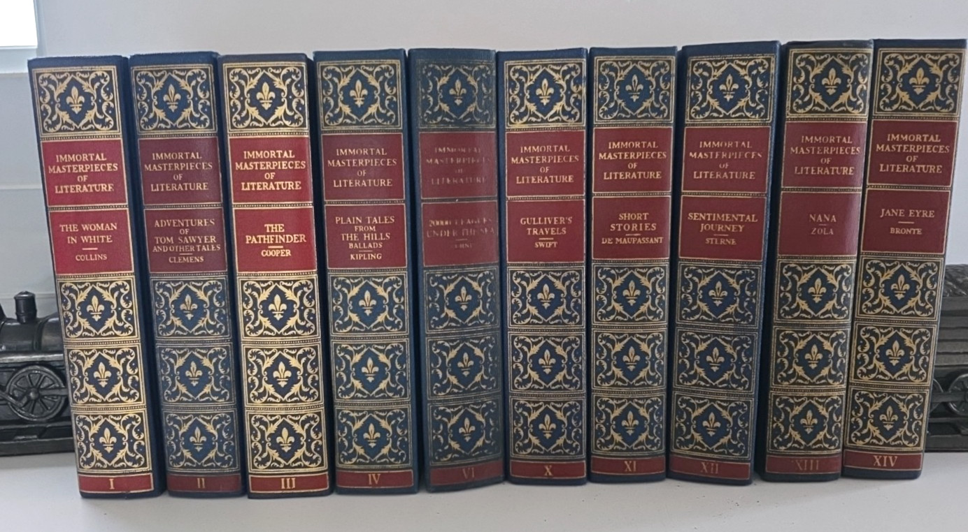 IMMORTAL MASTERPIECES OF LITERATURE SET OF 10 BOOKS 1937 RARE FINDING IMMORTAL MASTERPIECES OF LITERATURE SET OF 10 BOOKS 1937 RARE FINDING