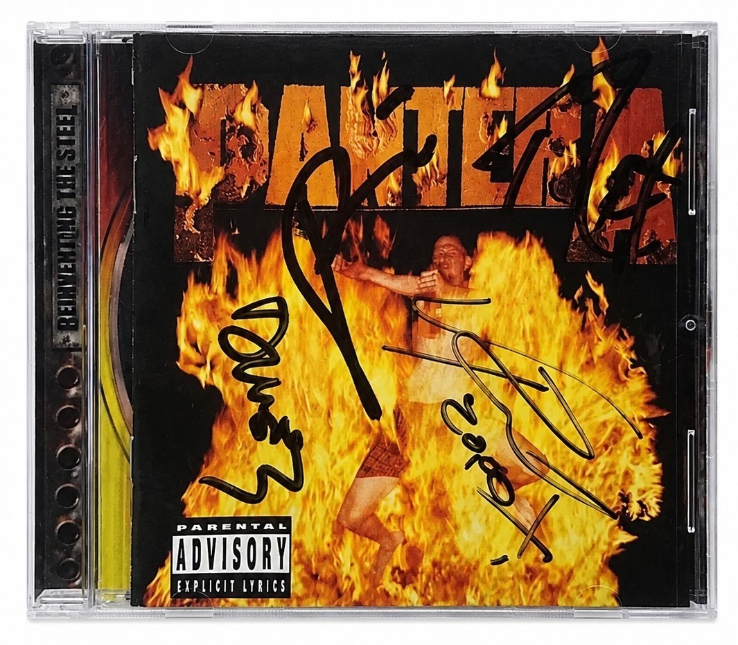 Pantera Group Signed Auto Reinventing the Steel CD Booklet Dimebag Darrell JSA