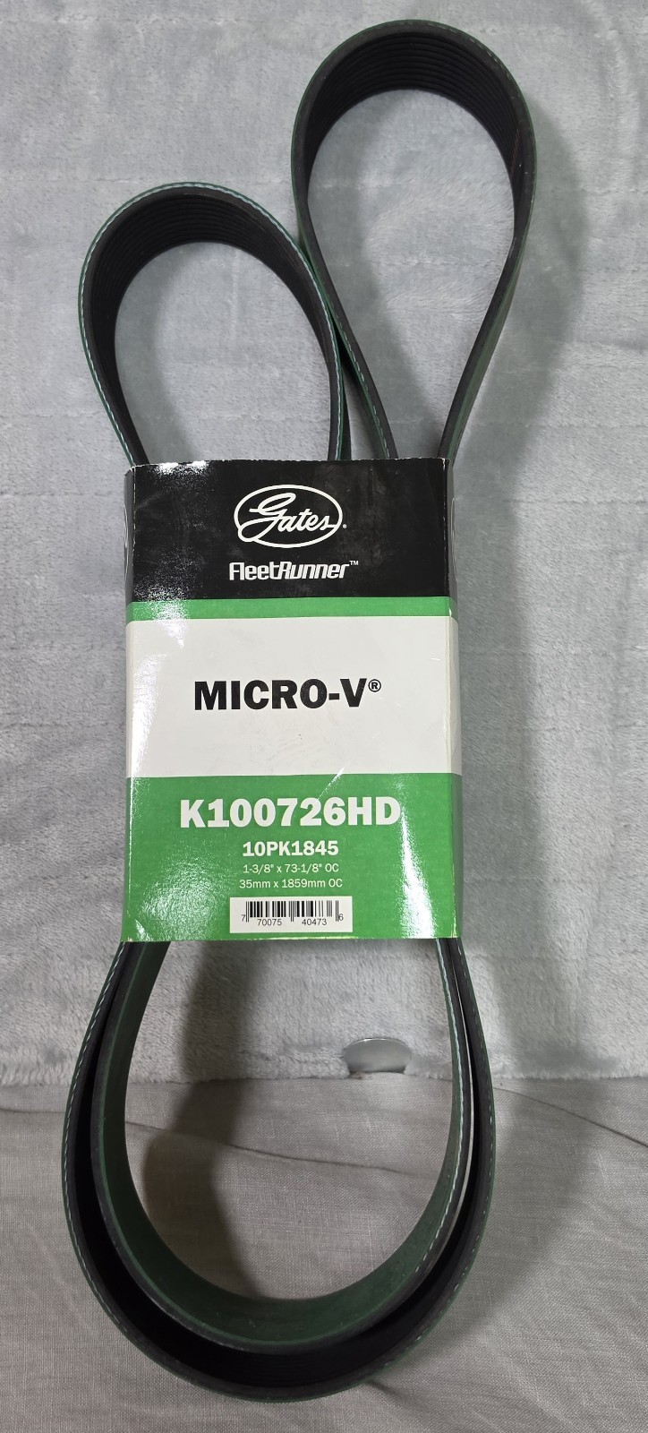 Gates Fleetrunner Micro-V Serpentine Belt K100726HD 10PK1845 1-3/8\