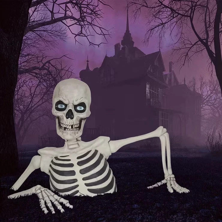 Halloween  Giant Ground Breaking Skeleton with Lights & Sounds