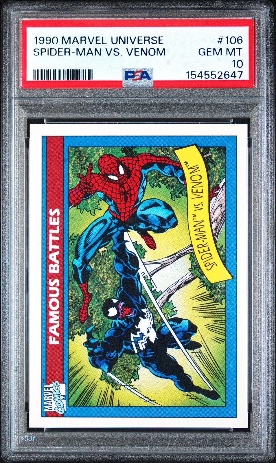 1990 Marvel Universe Spider-Man VS. Venom #106 PSA 10
