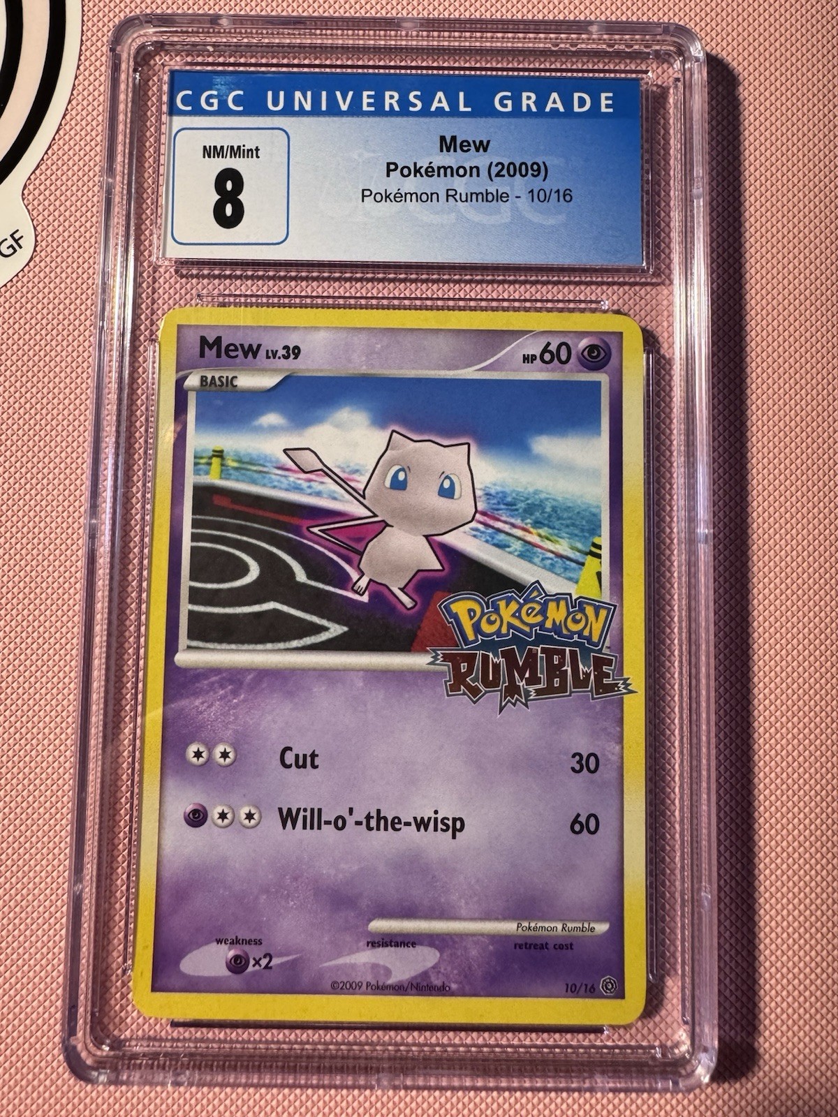 CGC 8 Mew 10/16 Pokemon Rumble Pokémon Card Tcg