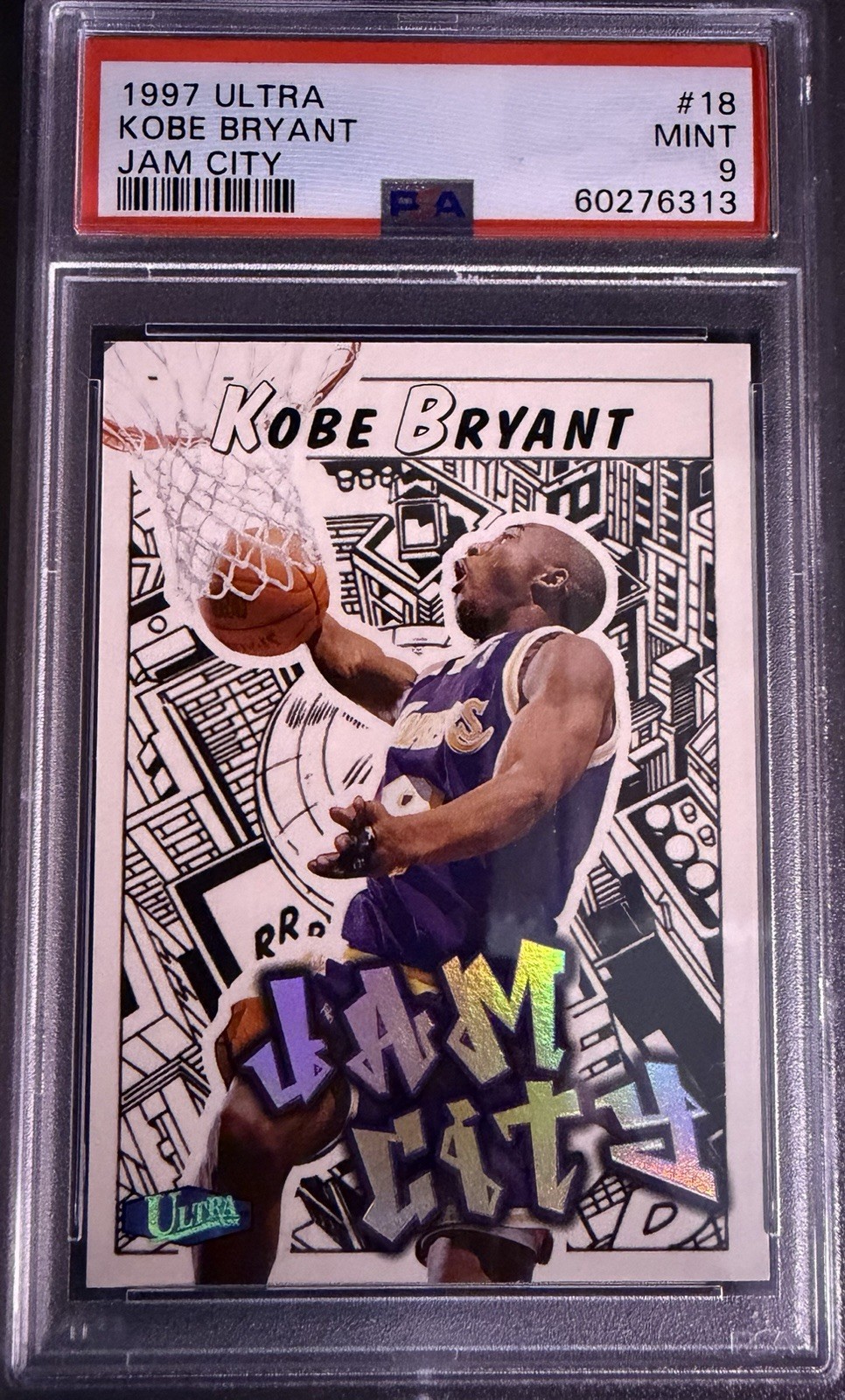 1997-98 Fleer Ultra Kobe Bryant Jam City Insert PSA 9