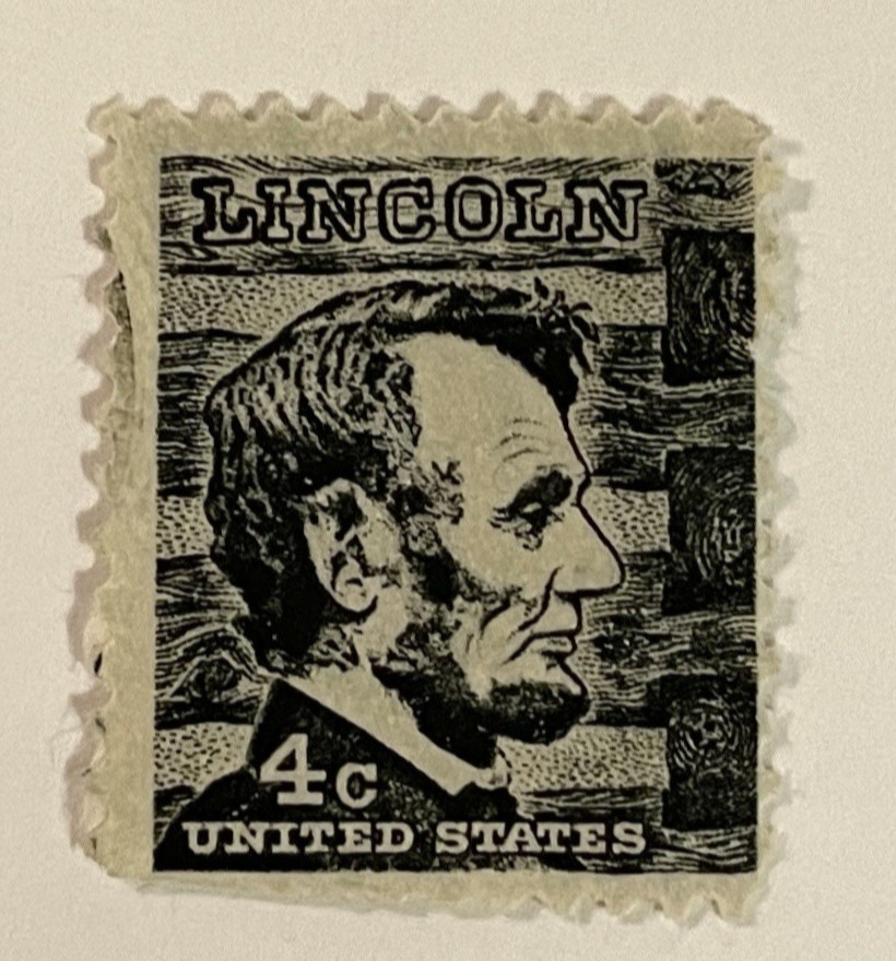 USA President Abraham Lincoln 4 Cent Postage Stamp Black Rare