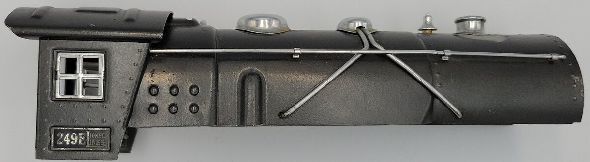 Lionel 249E-5 Prewar Gunmetal Steam Boiler and Cab Shell with Trim