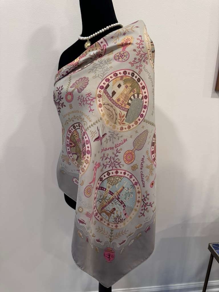 Hermès Carré 90 “Escales Méditerranéennes” Christine Henry 100% Silk Scarf