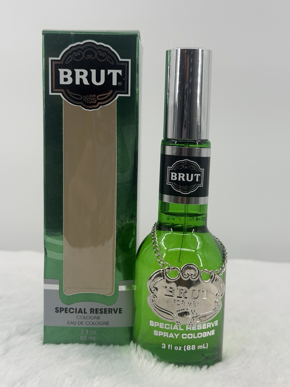 Brut Special Reserve Cologne 3 oz Spray for Men Vintage Glass Bottle Rare
