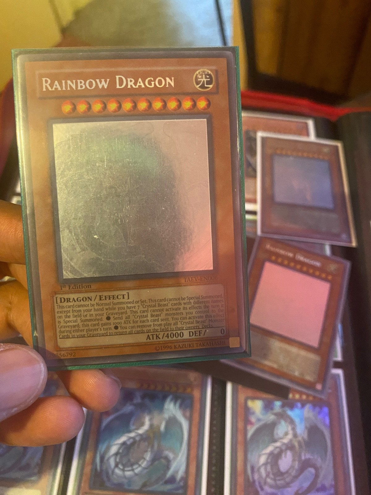 Yugioh Rainbow Dragon TAEV-EN006 Ghost Rare 1st Ed NM