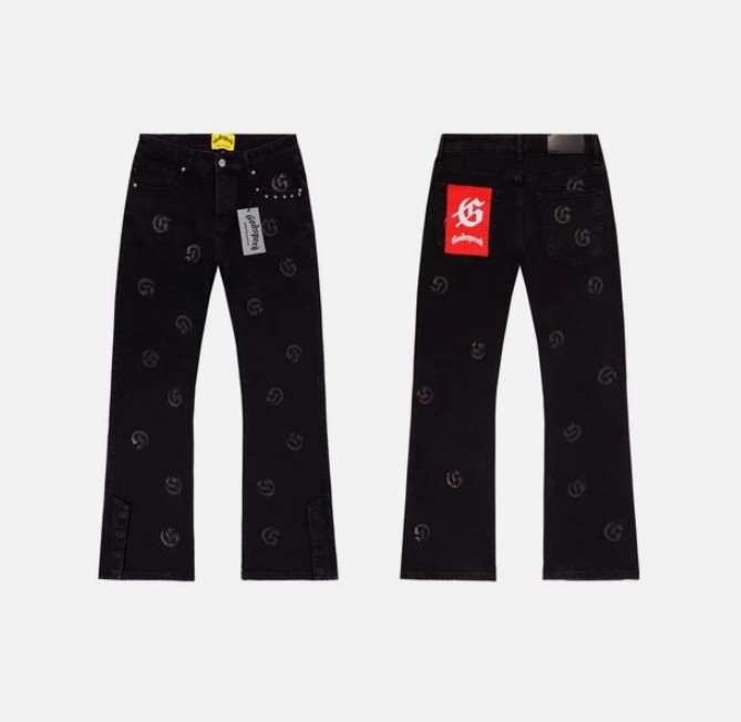 Men's Women's Godspeed Letter Logo Embroidered Pants Straight Leg Pants