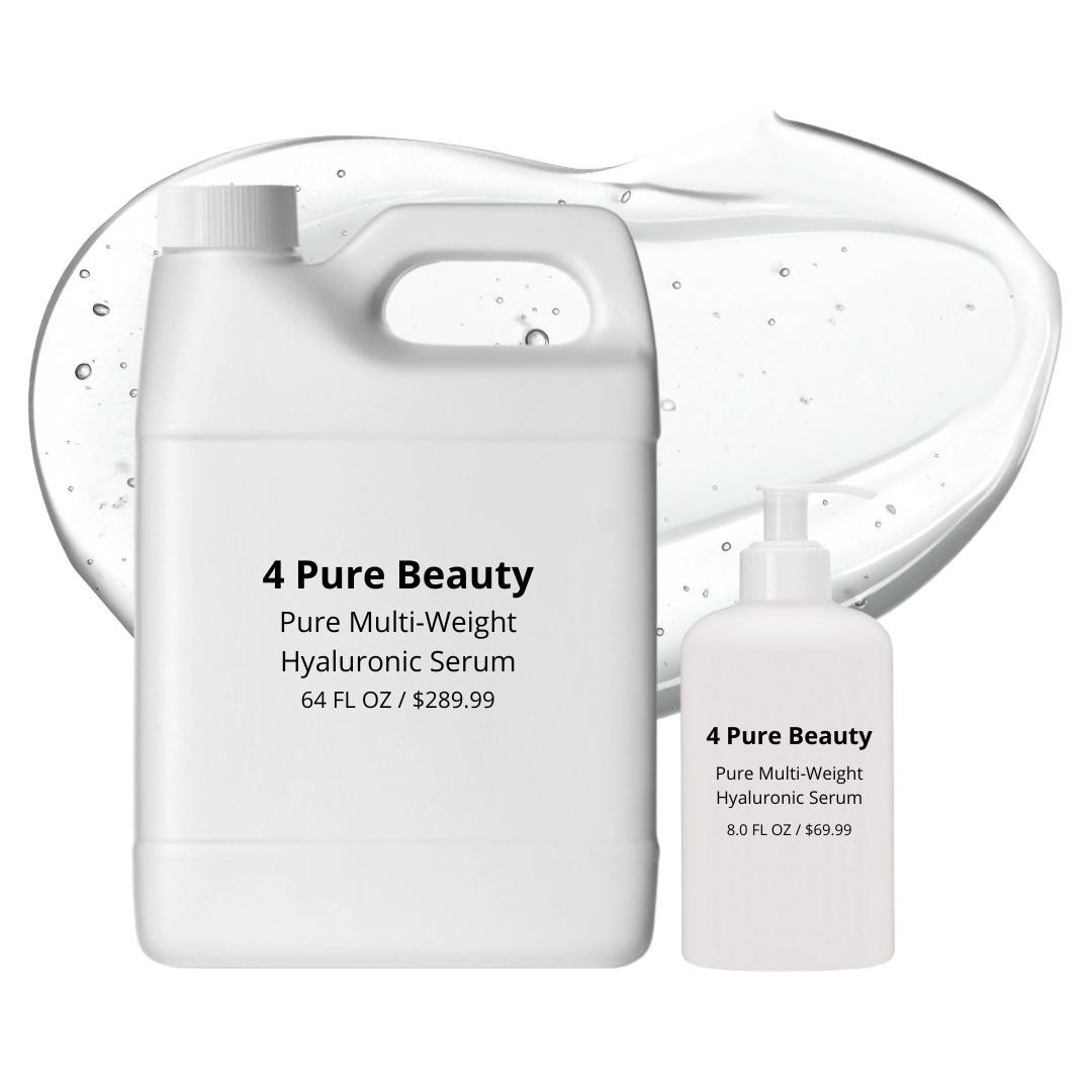 Multi-Weight 100% Pure Hyaluronic Acid Serum 64 oz + 8 oz, WHOLESALE Hyaluronic