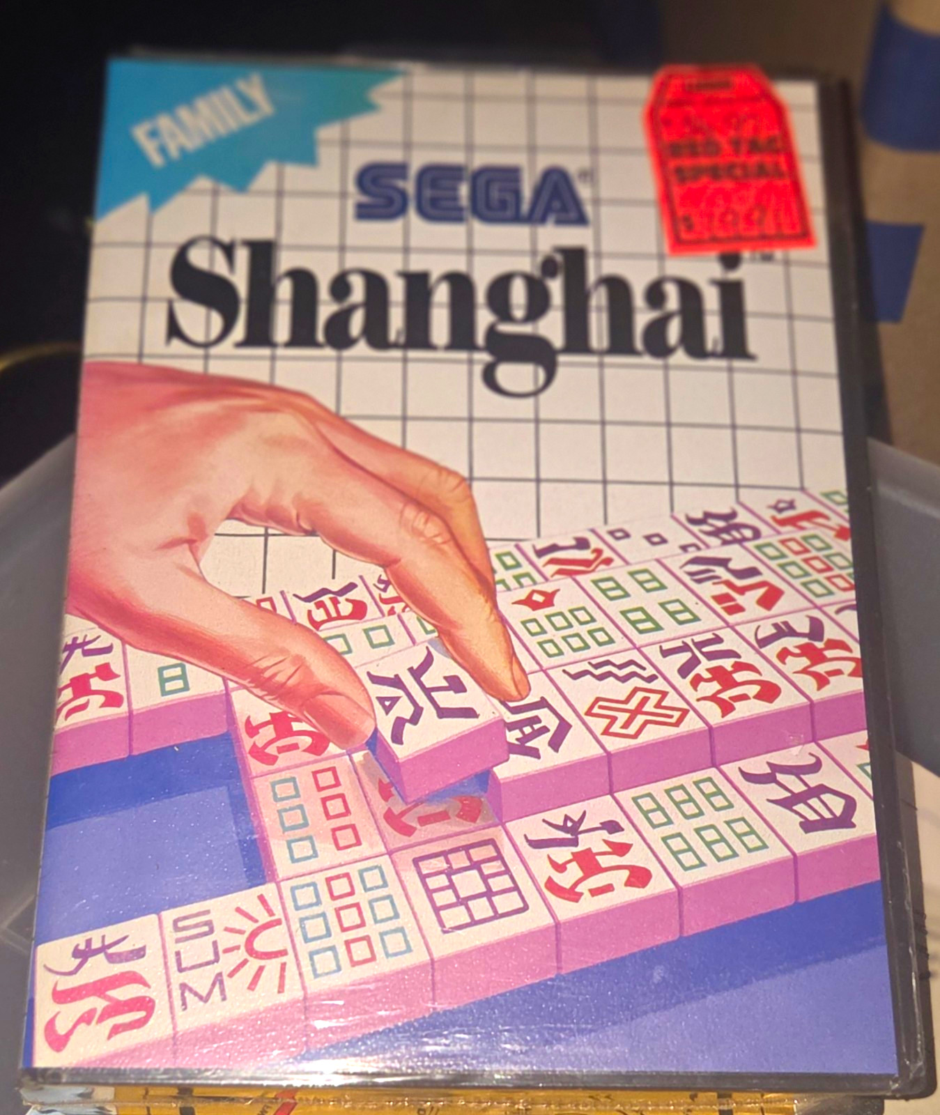 Vintage SEGA Shanghai for S. Master Sys. Puzzle Game Cartridge Factory Sealed