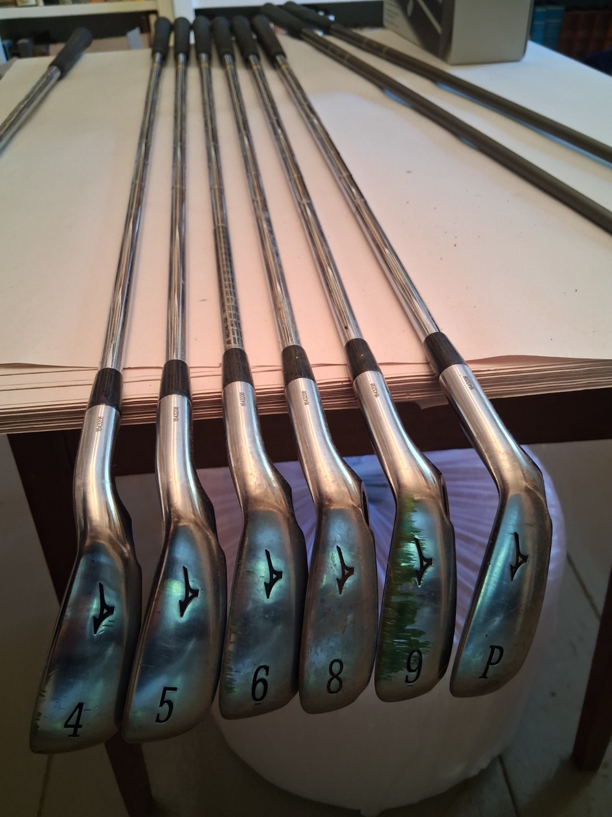 7 Mizuno MX-19 Irons / 4-PW / Regular Flex Mizuno Dynaflex Shafts Hemi Mint Set 7 Mizuno MX-19 Irons / 4-PW / Regular Flex Mizuno Dynaflex Shafts Hemi Mint Set