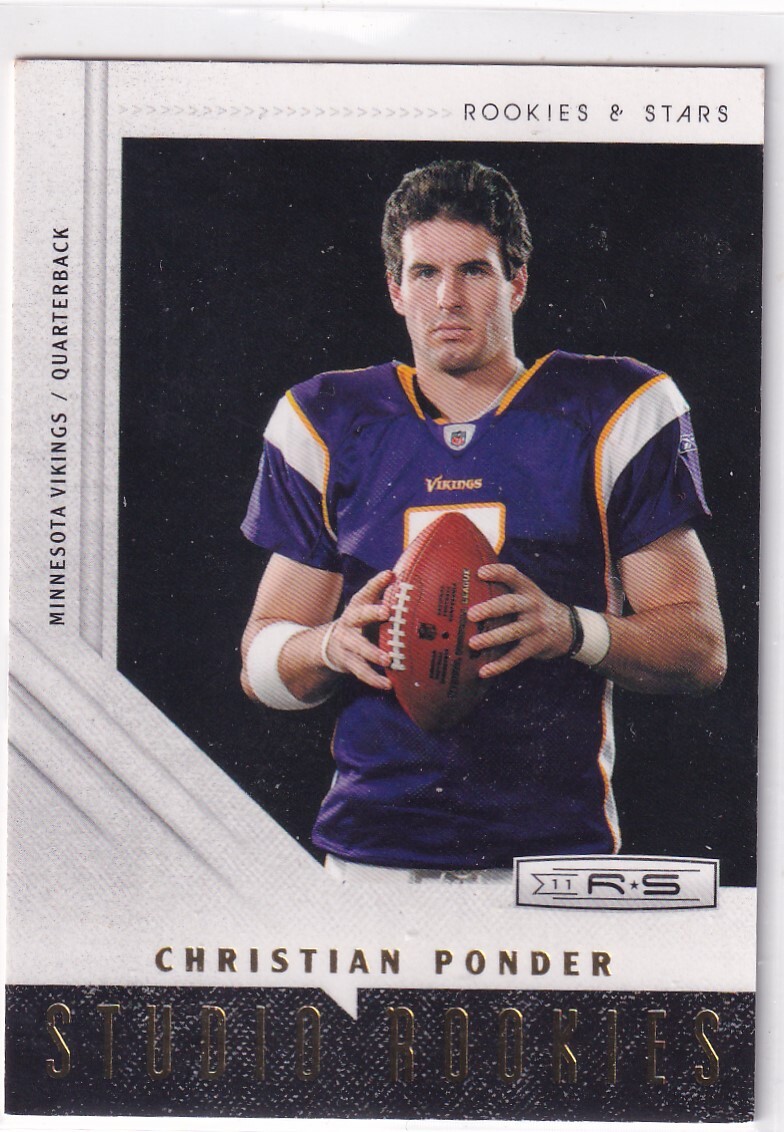 2011 Panini Rookies & Stars #30 Christian Ponder Studio Rookies Gold Excellent 2011 Panini Rookies & Stars #30 Christian Ponder Studio Rookies Gold Excellent