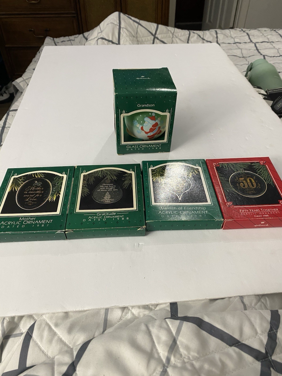 Hallmark Christmas Ornaments Antique 1987-1988 Lott of 5 In Boxes Vintage Hallmark Christmas Ornaments Antique 1987-1988 Lott of 5 In Boxes Vintage
