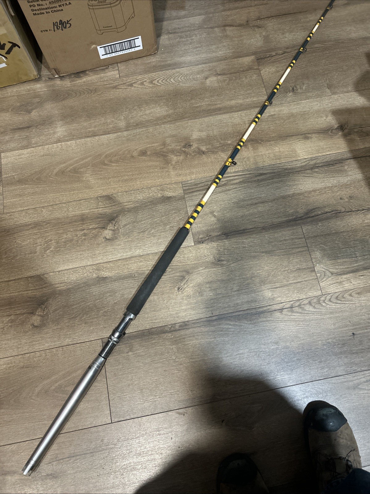 6’6” Vintage Trolling/fishing Rod 20-40LB, (Boat) Aluminum AFTCO rear Handle