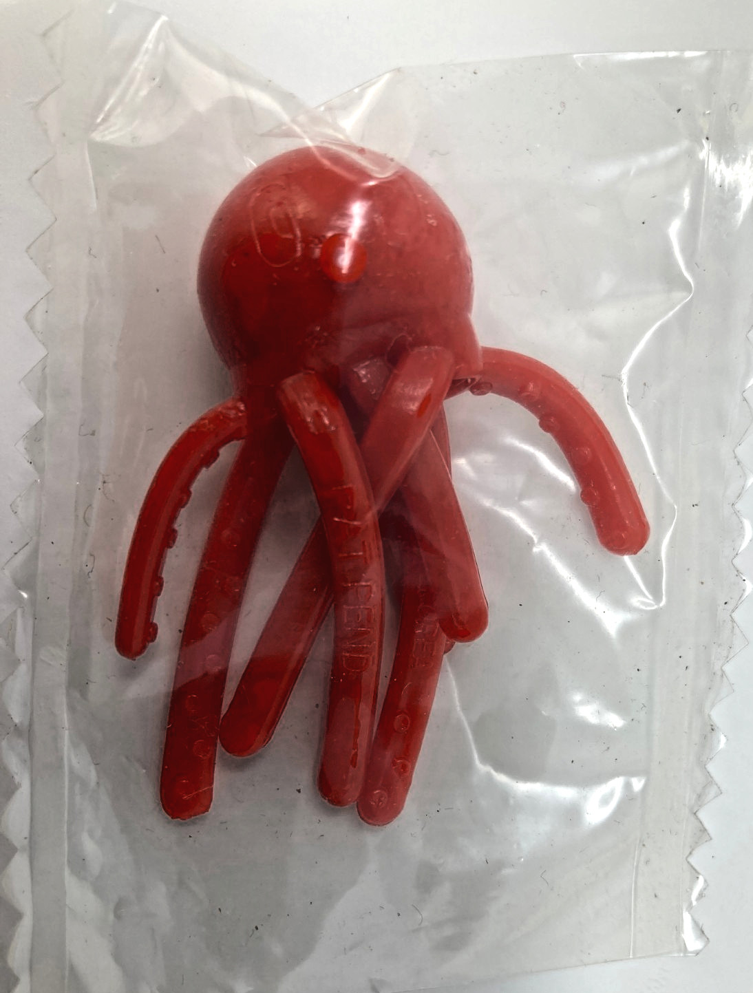 Vintage 1980s Kellogg’s Cereal Premium Wacky Wall Walker Octopus Sealed Red
