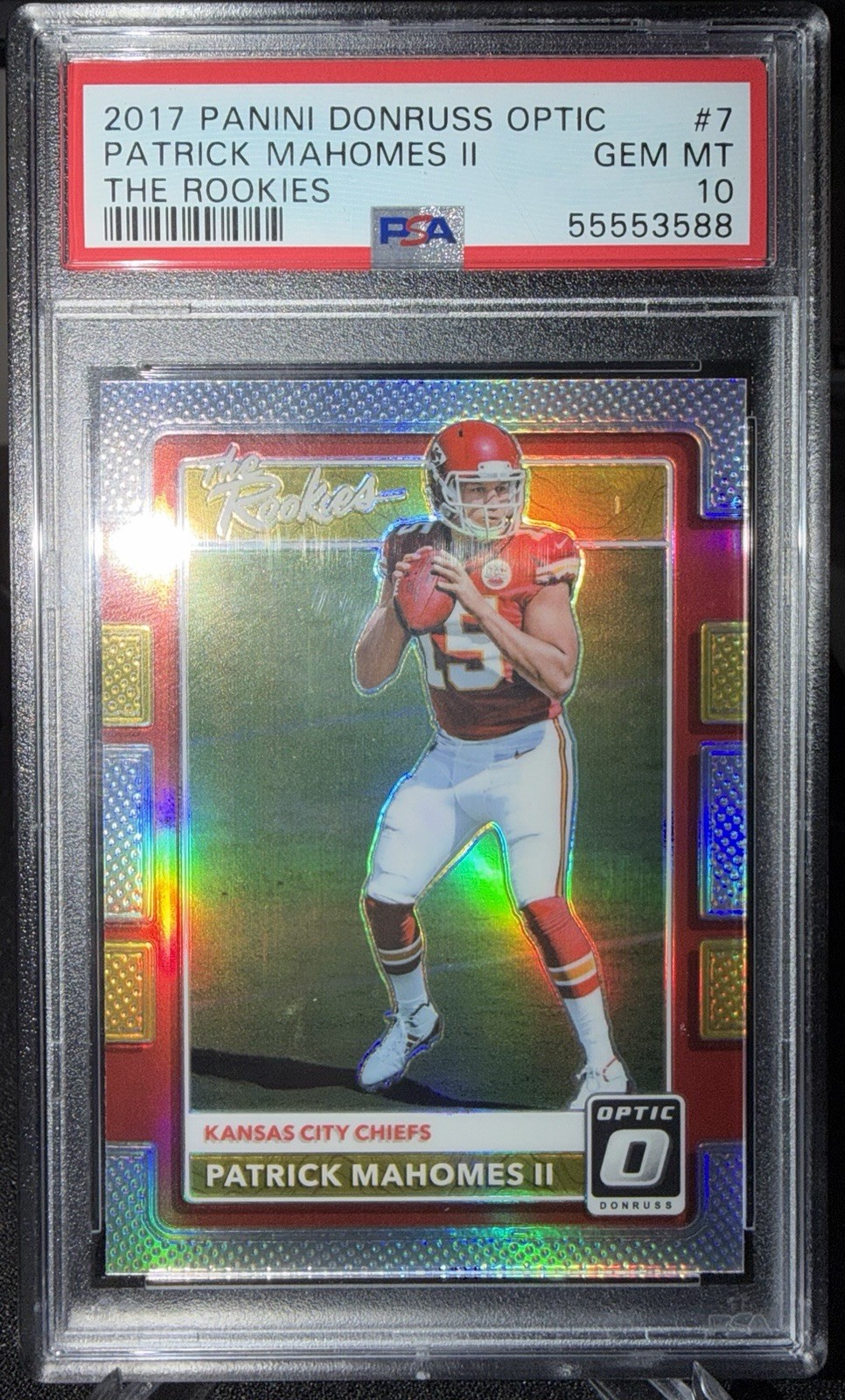 Panini 2017 Donruss Optic Patrick Mahomes II The Rookies #7 RC PSA 10
