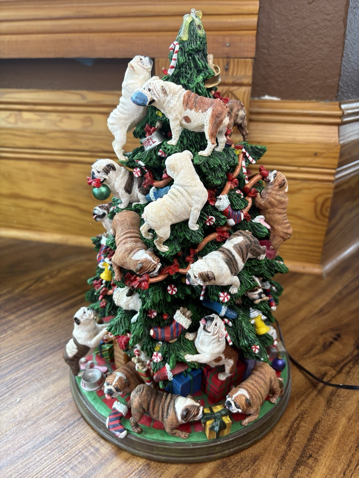 Vtg Danbury Mint English Bulldog Christmas Tree 2006 Discontinued Rare See Desc