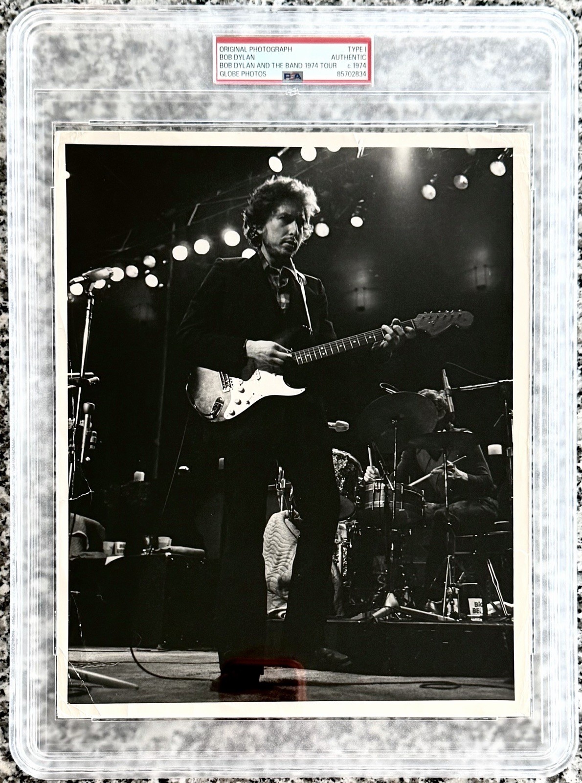 1974 Bob Dylan “Dylan’s First Tour in Eight Years” PSA Type 1 Original Photo