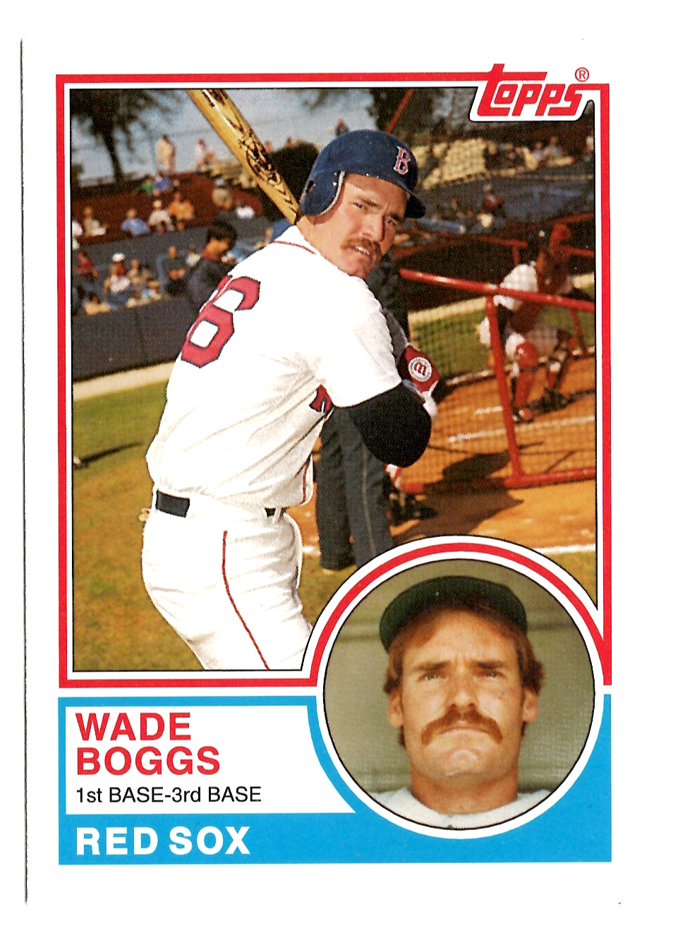 WADE BOGGS 2006 Topps 1983 ROOKIE Card Design REMAKE #498 Boston Red Sox HOF WADE BOGGS 2006 Topps 1983 ROOKIE Card Design REMAKE #498 Boston Red Sox HOF