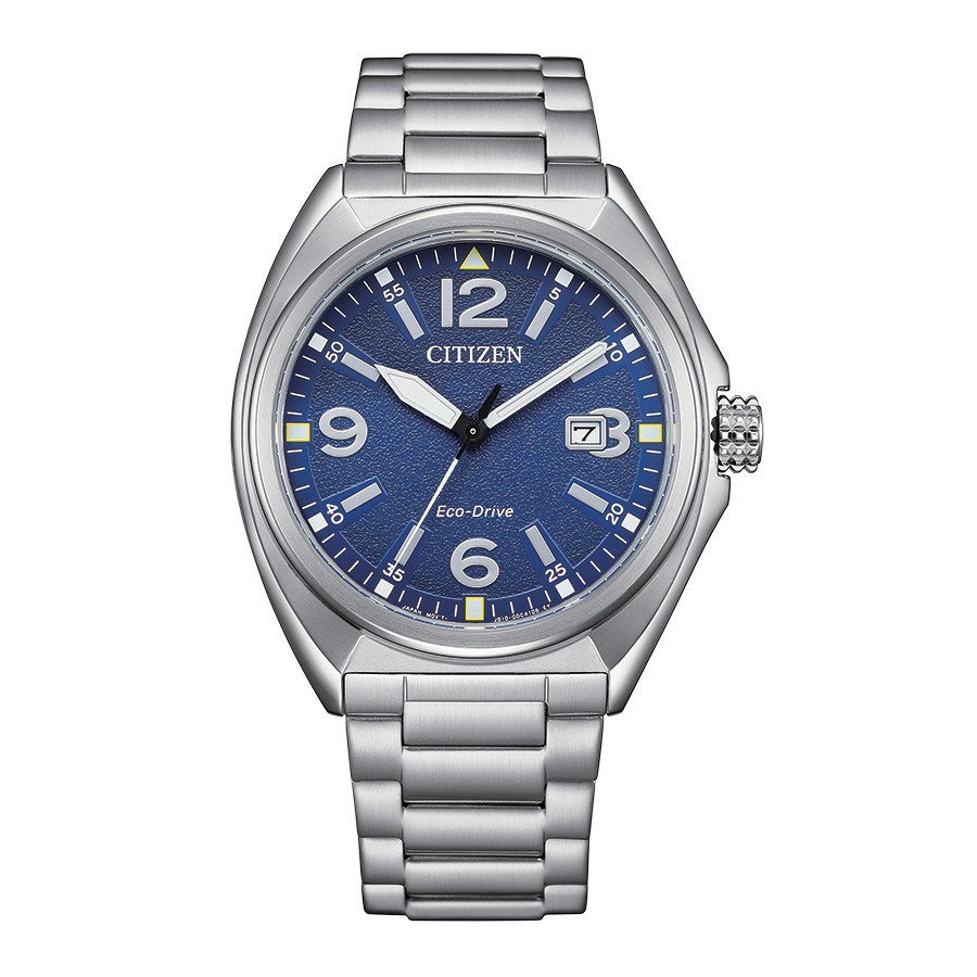 Citizen Men\'s Sport Military Date Eco-Drive Silver Watch 40MM AW1571-76L