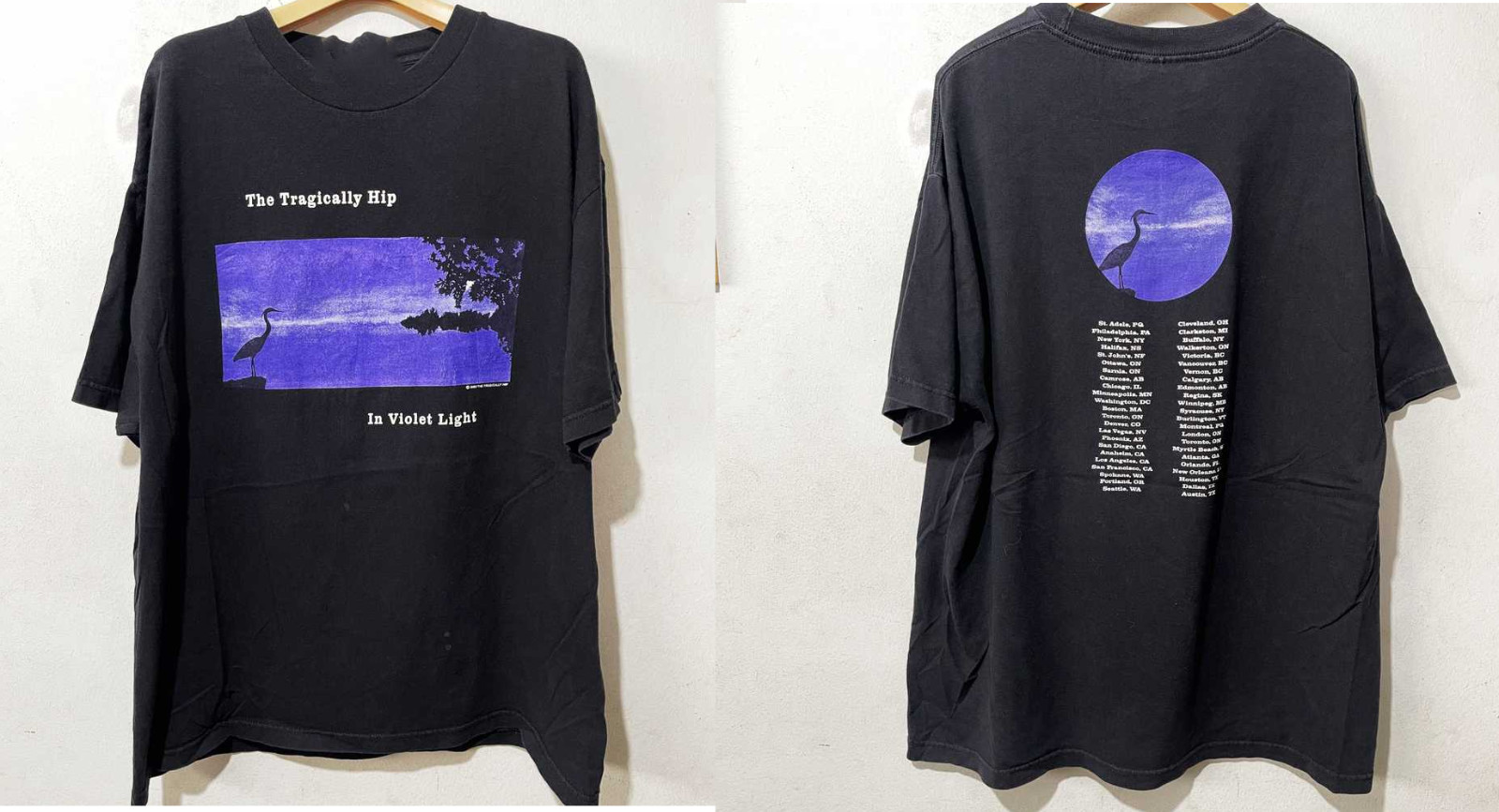 Vintage 2002 The Tragically Hip Collection All Size Black T-Shirt OM782