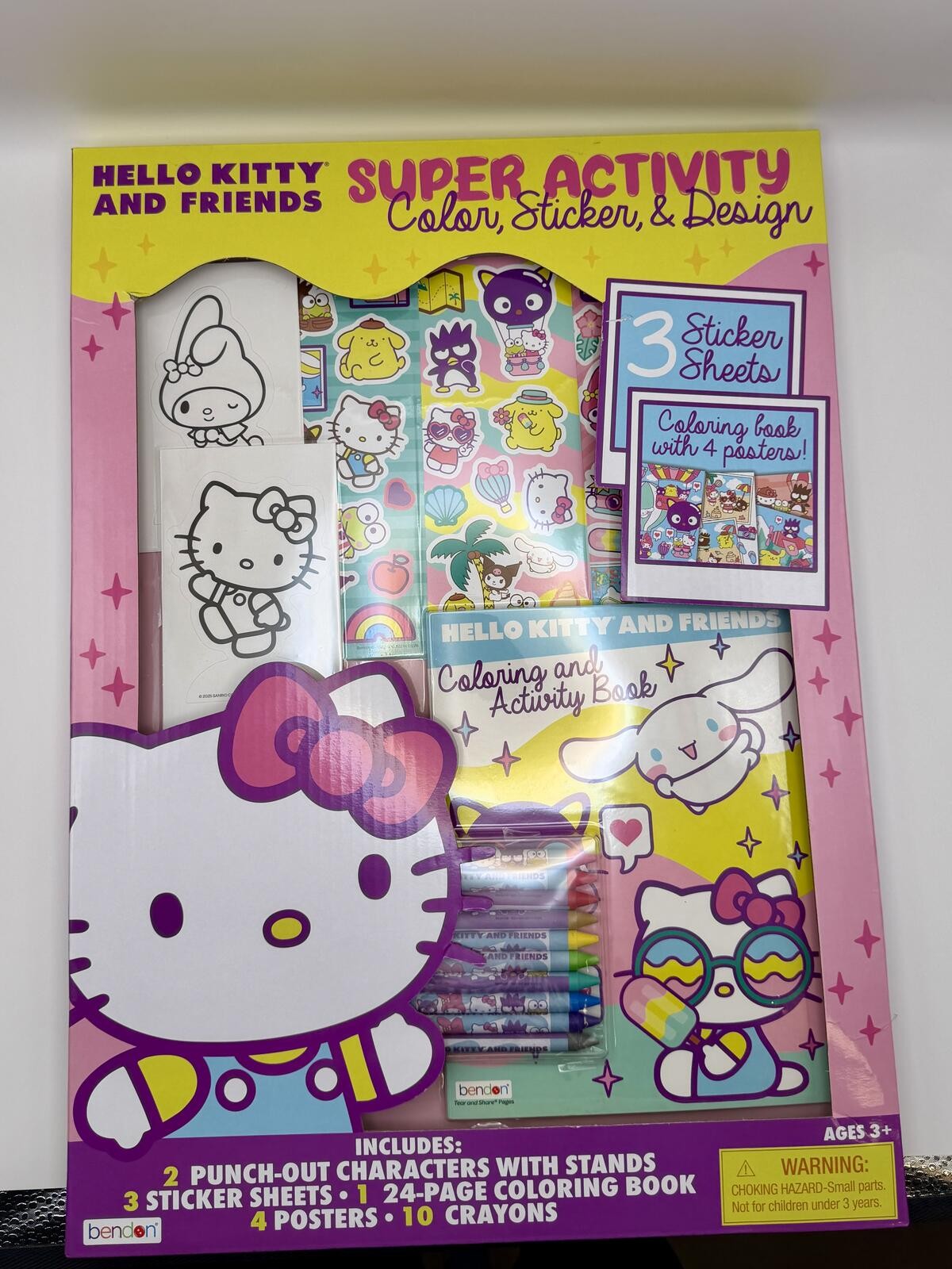 ello Kitty & Friends Super Activity Kit - Color, Sticker & Design w/ 4 Posters