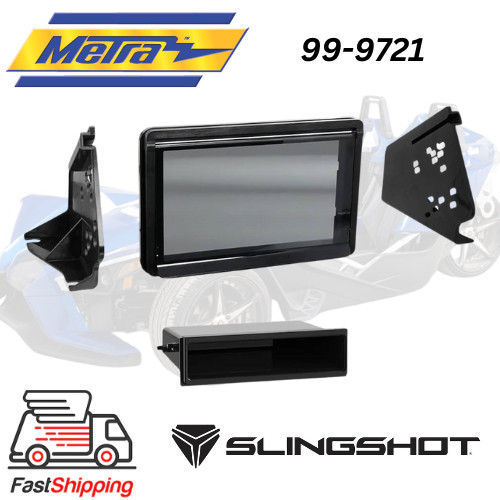 99-9721 METRA / 2015-2017 POLARIS SLINGSHOT  DASH KIT S-DIN OR DOUBLE DIN RADIOS