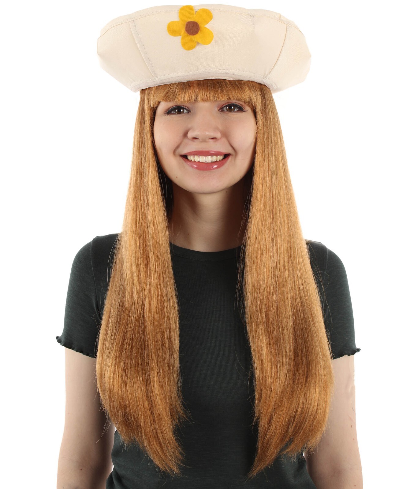 Adult Women’s Goofy Dog Animated Movie Best Friend Brown Wig With Hat ,HW-7077