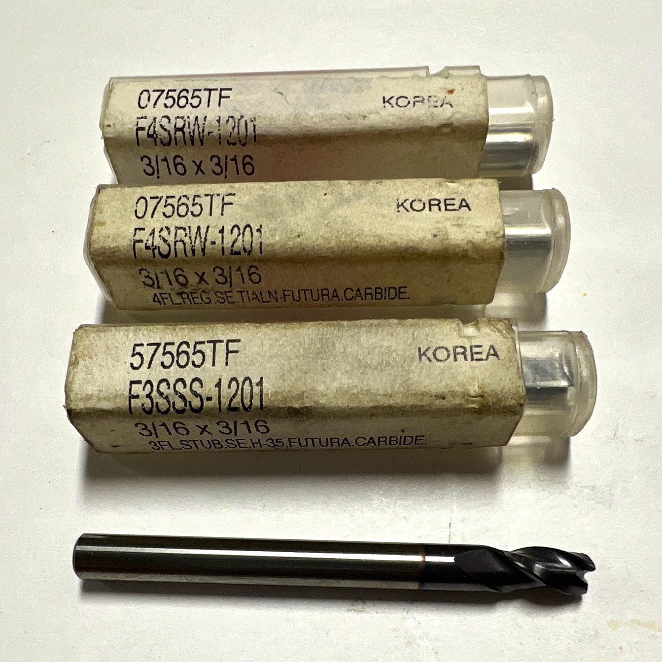 YG-1 3/16in 4FL Sq End Mill Solid Carbide 3/16 LOC 1 OAL F4SRW-1201 YG-1 3/16in 4FL Sq End Mill Solid Carbide 3/16 LOC 1 OAL F4SRW-1201