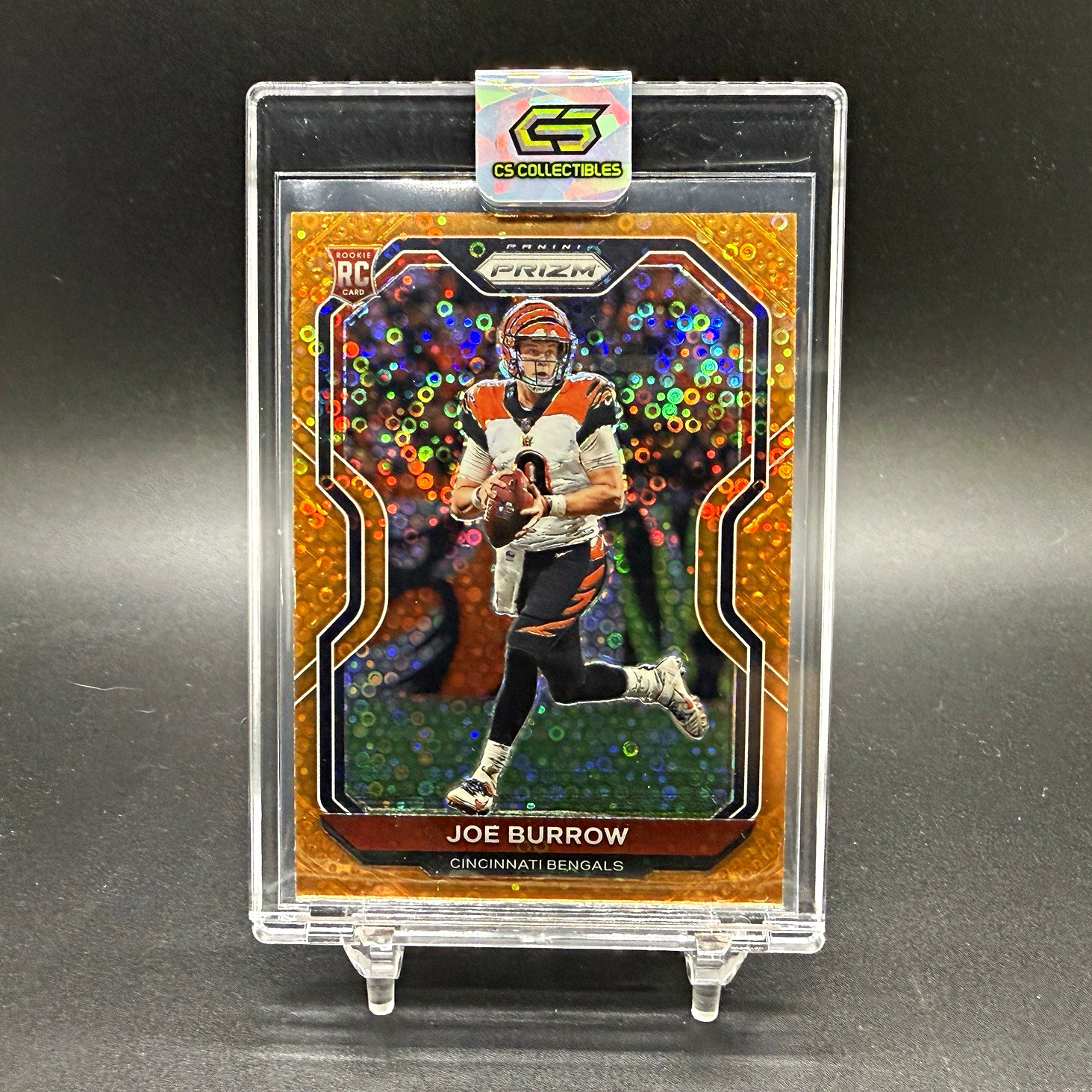 2020 Panini Prizm Joe Burrow Orange Disco Prizm Rookie #307 Bengals