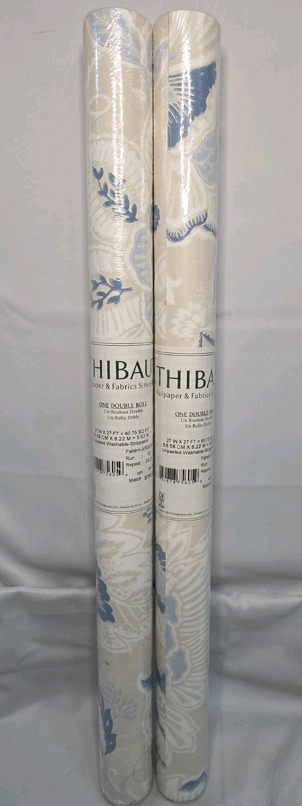 Thibaut AR00161 Umbria Wallpaper Floral Two Double Rolls New Discontinued
