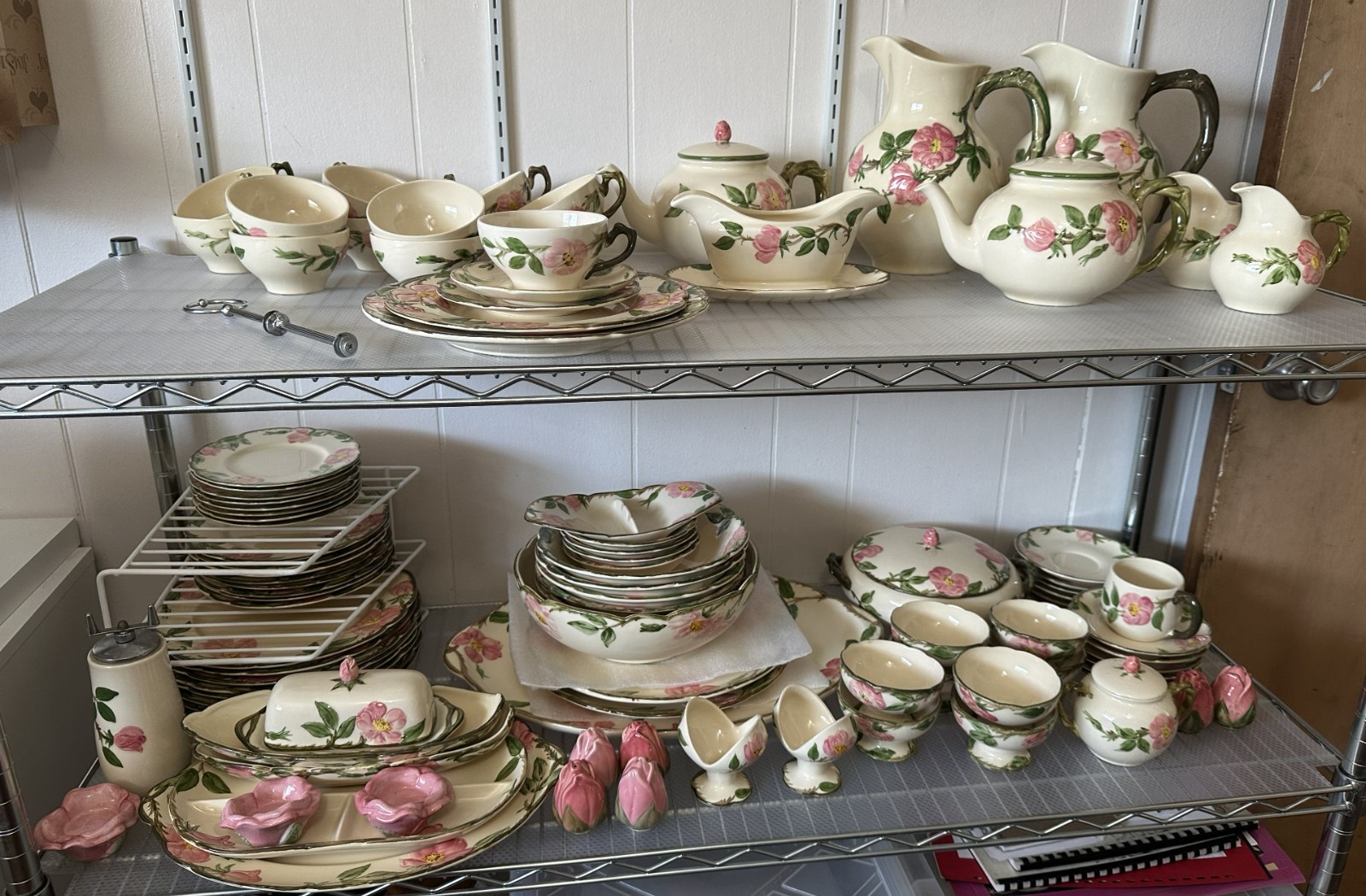 114-Piece Vintage Franciscan Desert Rose Multi-Generational Collection