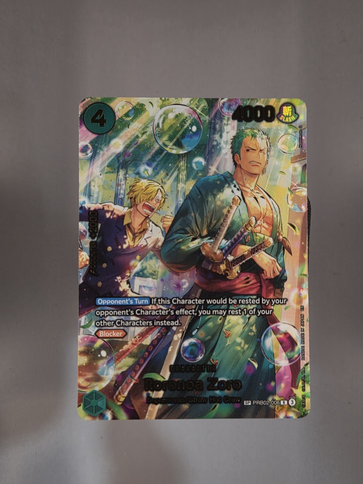 Roronoa Zoro - PRB02-006 (SP) The Azure Sea's Seven Foil One Piece 