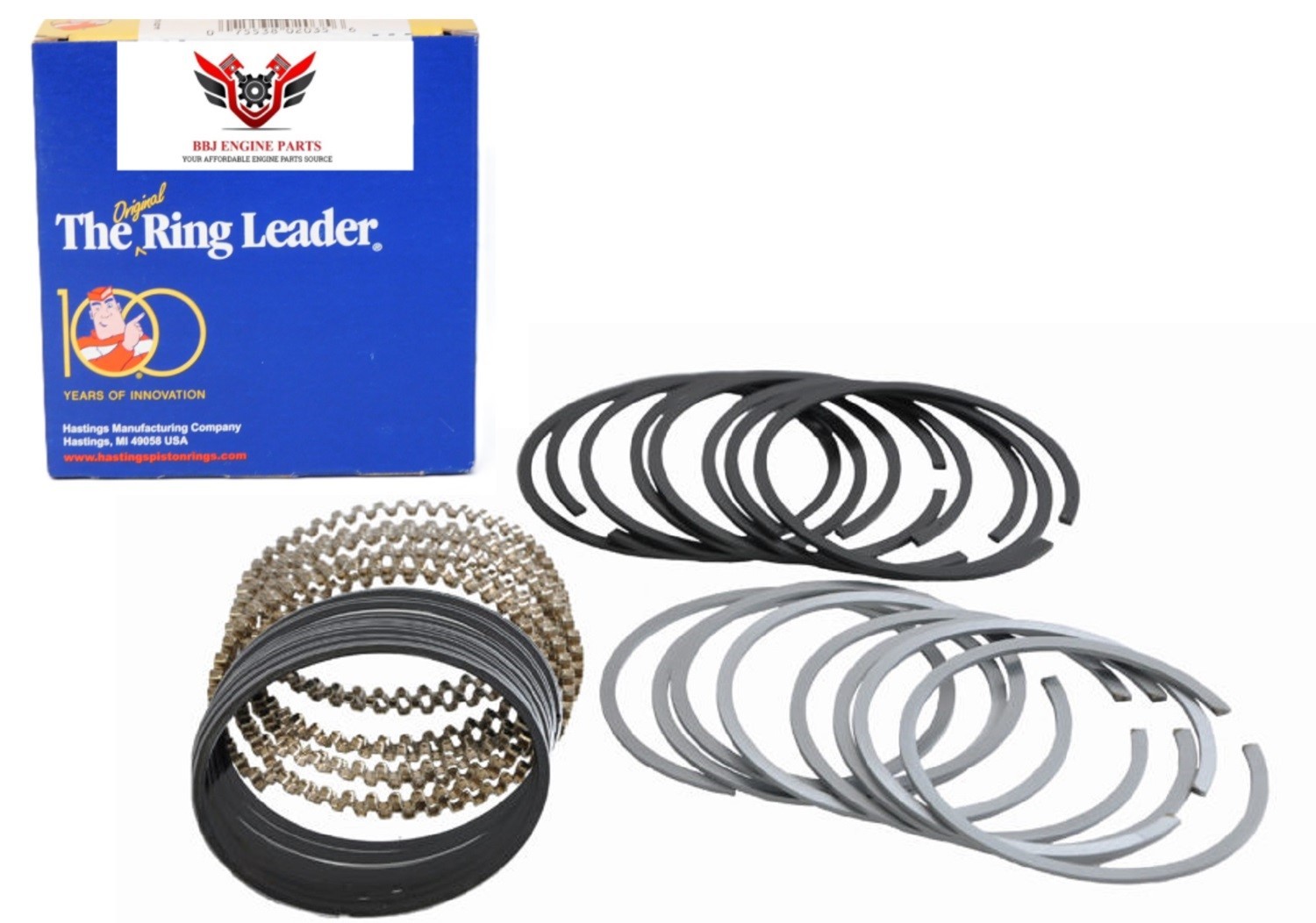 HASTINGS Cast Piston Rings for 1963-1994 Ford 302 351W 289 5.0 5.8 V8 
