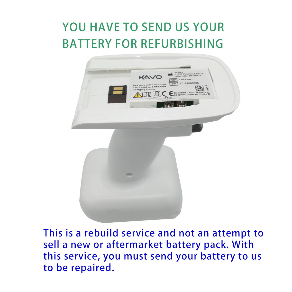 Rebuild service for KAVO ARIBEX NOMAD PRO 2 Battery Rebuild