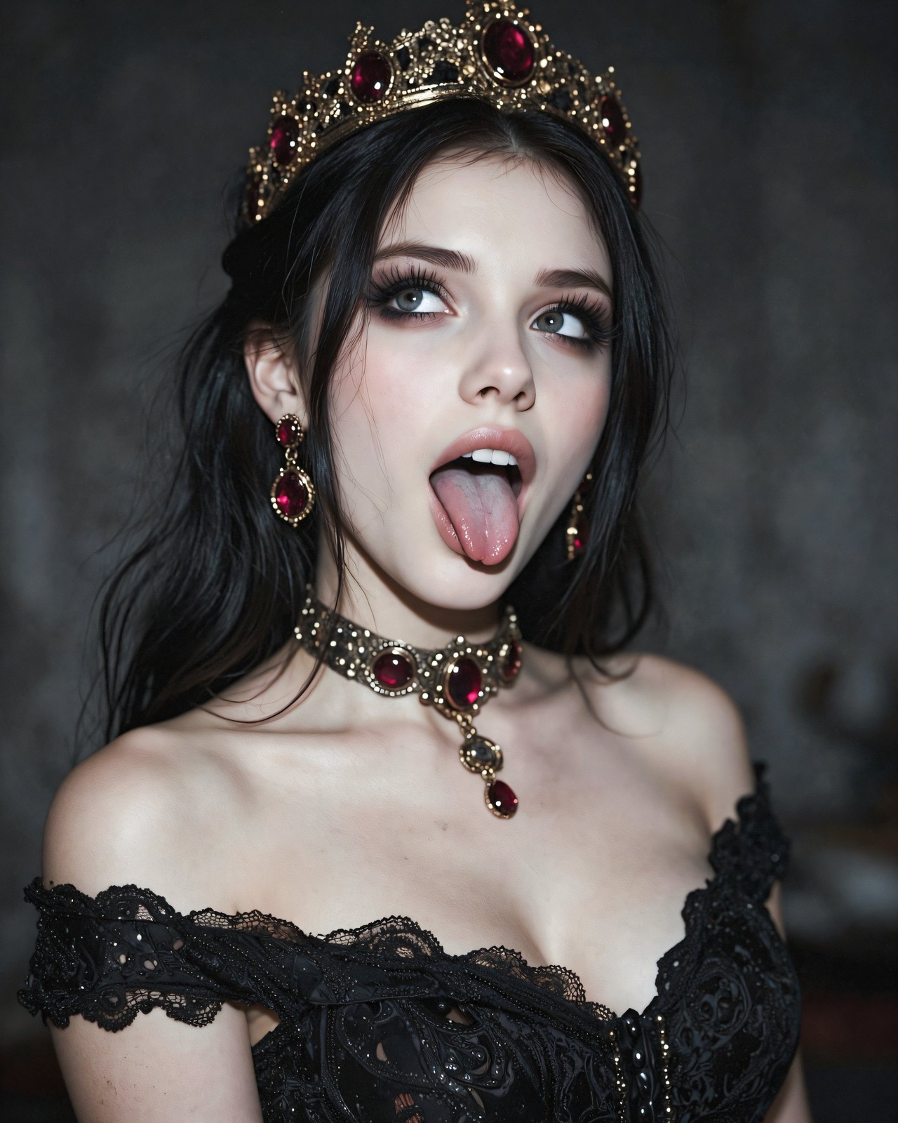 Brunette Busty Bombshell Model Risque Crown Lingerie 8x10 Photo Print - 69241