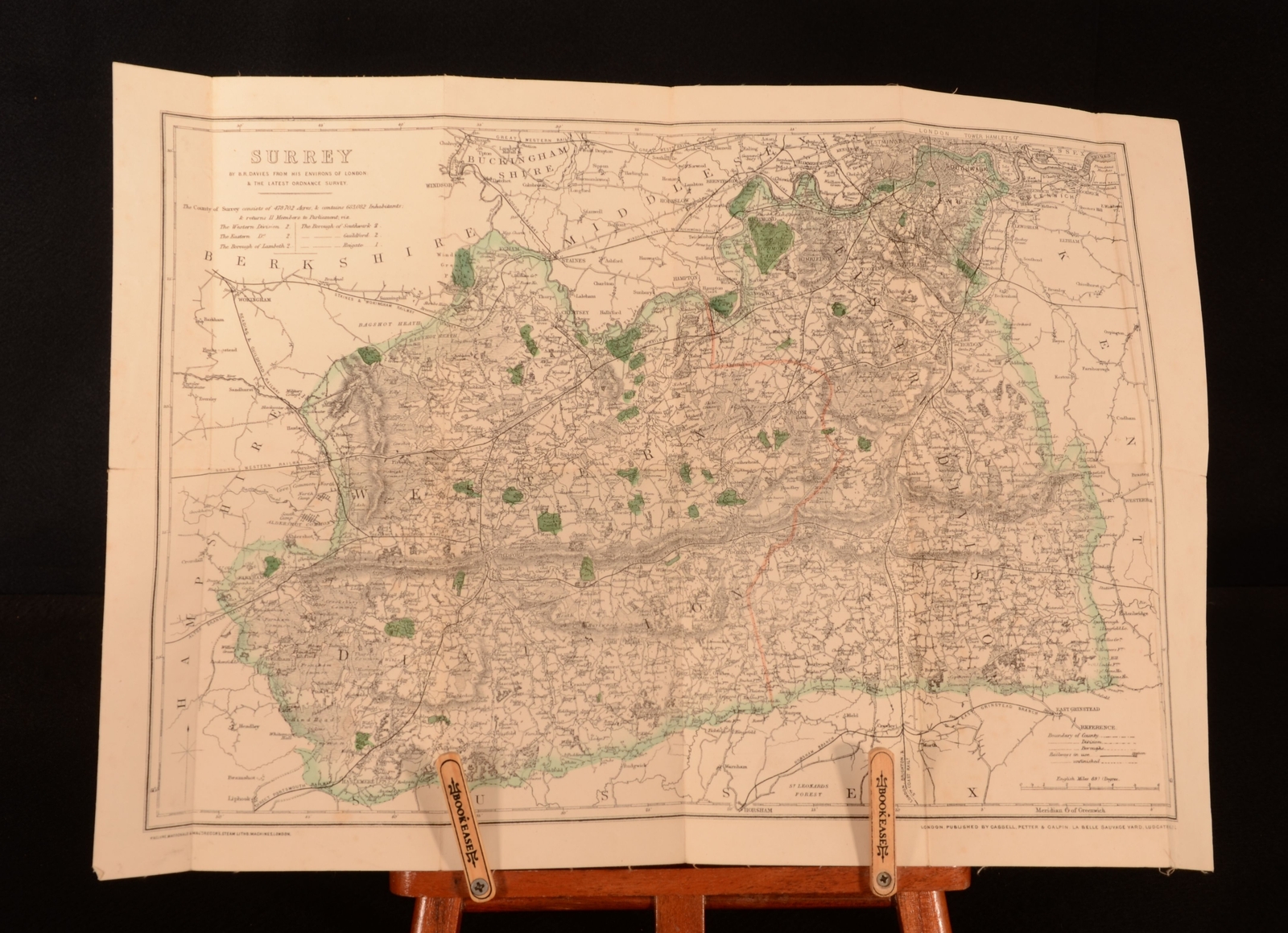 1865 Cassell\'s Guide County of Surrey History Antiquities and Topography Illus