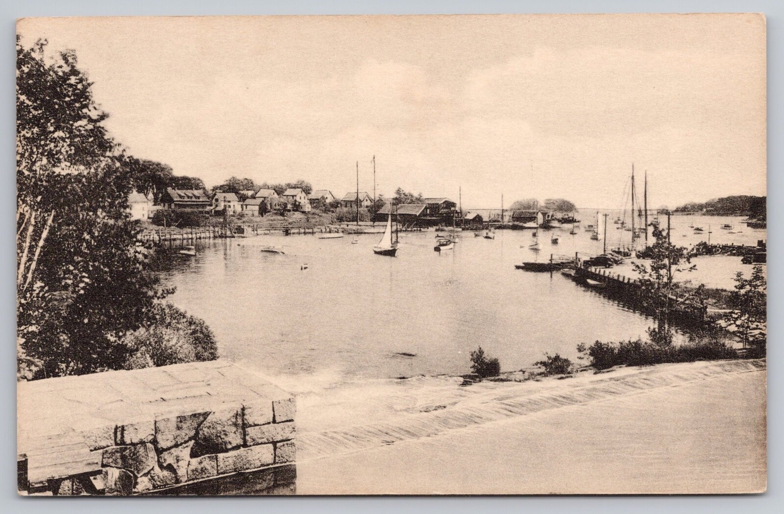1940s Camden, Maine ME- Harbor & Falls - Smiling Cow Albertype Postcard Unposted 1940s Camden, Maine ME- Harbor & Falls - Smiling Cow Albertype Postcard Unposted