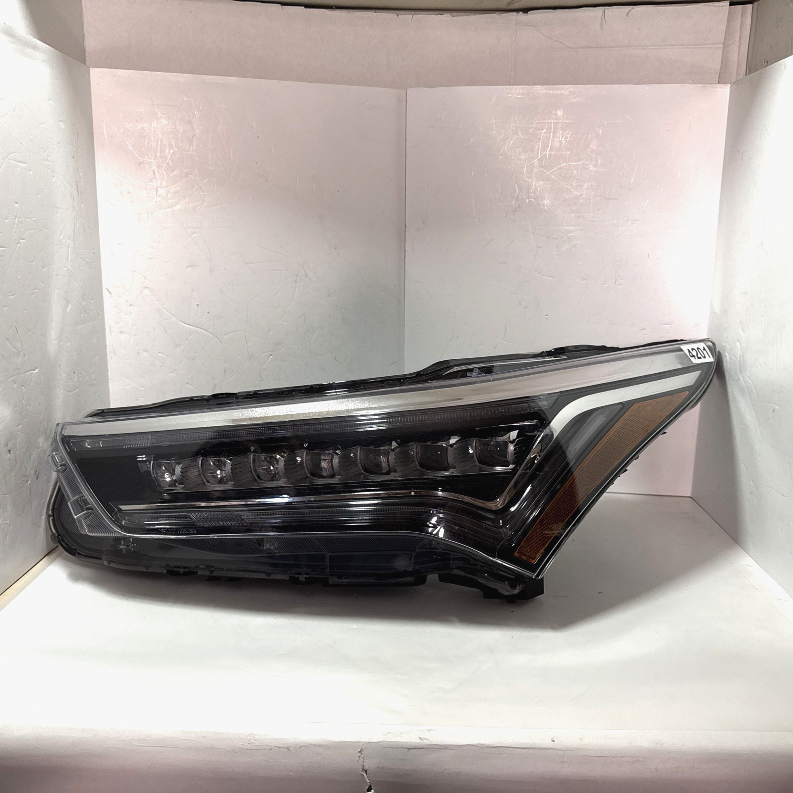 Acura RDX 2019 2020 2021 2022 2023 LH Drivers LED Chrome Headlight w/o Aspec