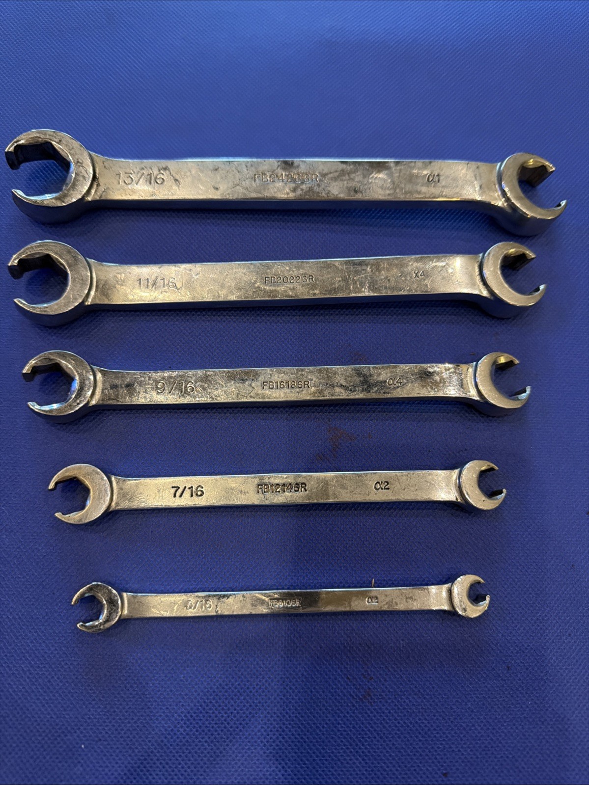 Mac Tools 5pc 6pt SAE Double-End Flare Nut Wrench Set SFB56PTR