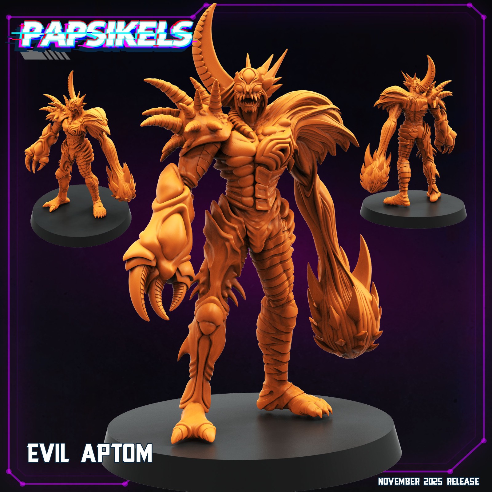 Evil Aptom Demon Monster 32mm Miniature | Papsikels | Sci-Fi Horror